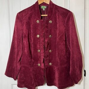 Roz & Ali Maroon Blazer with Gold Accents